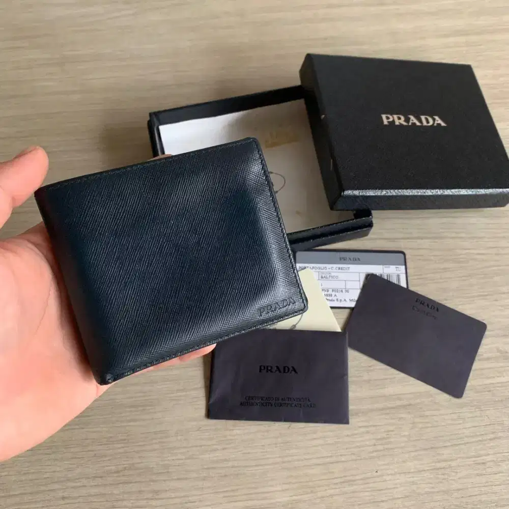 Prada bifold baltico wallet card dompet original