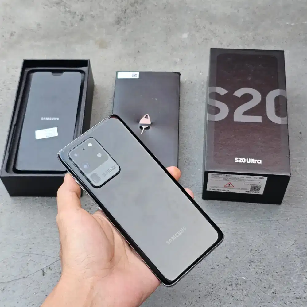 SAMSUNG GALAXY S20 ULTRA SEIN 12/128 MULUS MINUS GARIS FUNGSI NORMAL