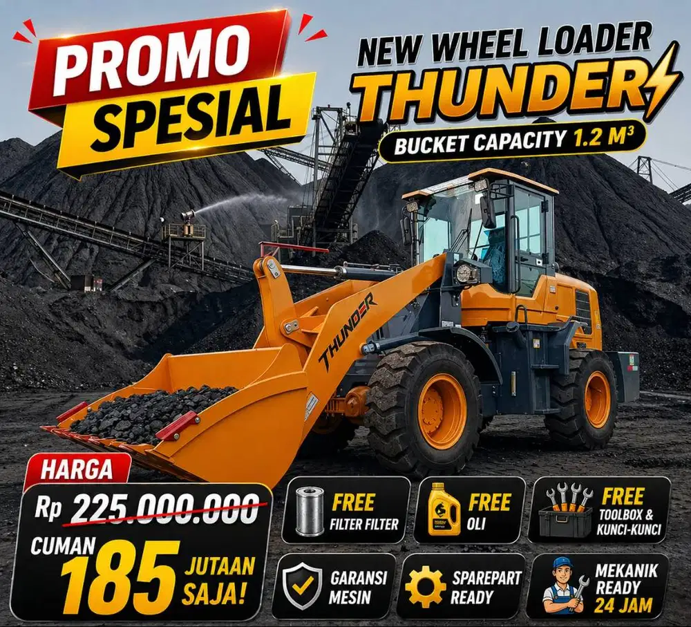 Thunder Wheel Loader China Tangguh dan Handal Garansi Part Ready Stock