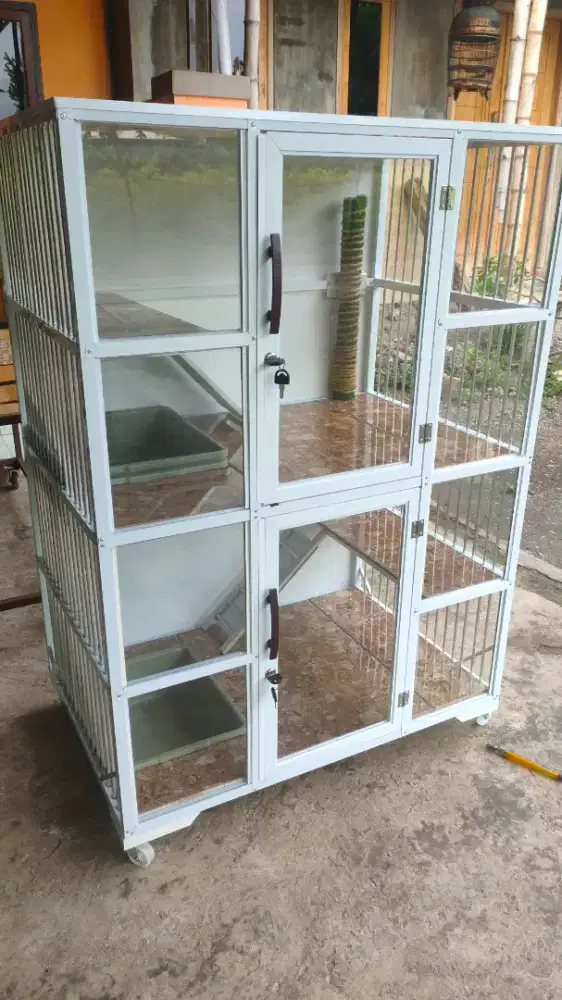 Kandang kucing Almunium higenis