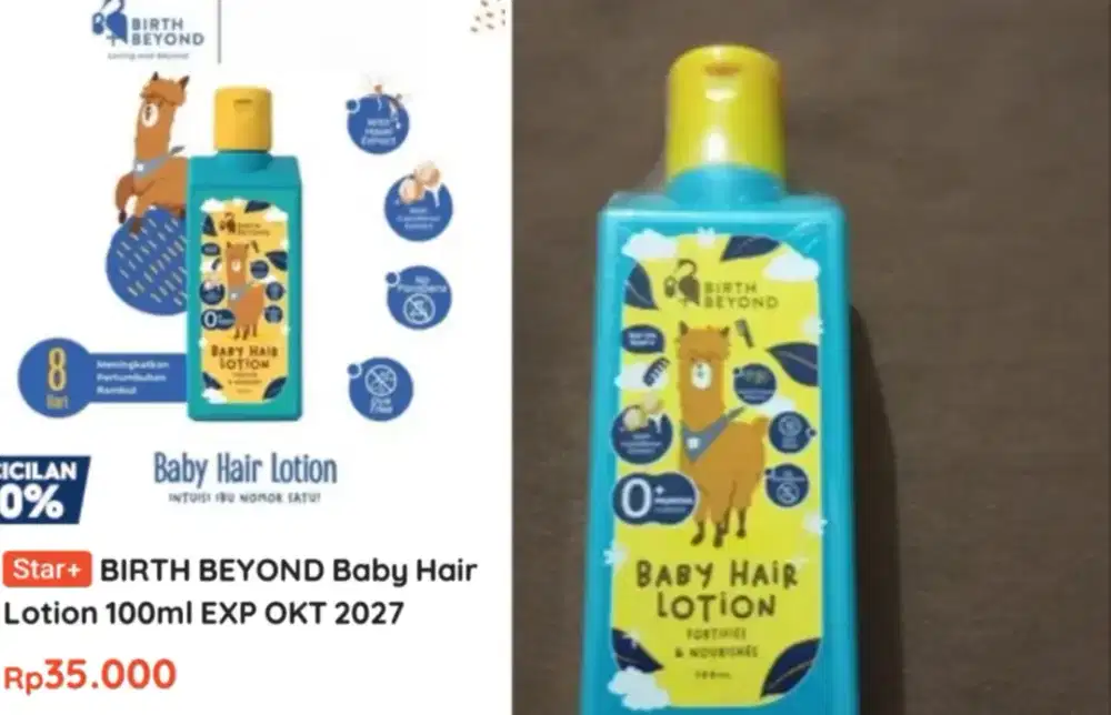 Birth beyond baby hair lotion