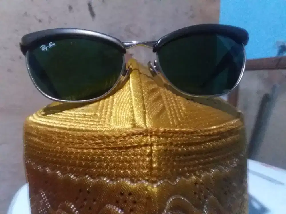 Kacamata Vintage RODENSTOCK Cateye Browline 12KGF +RayBand