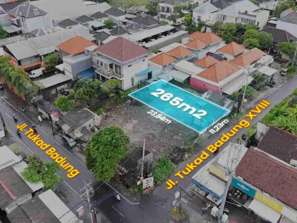 Tanah Komersial Strategis Jalan Utama Renon Dekat Tukad Badung