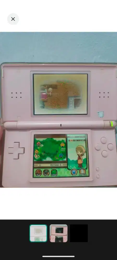 Nitendo ds lite pink minus layar putih