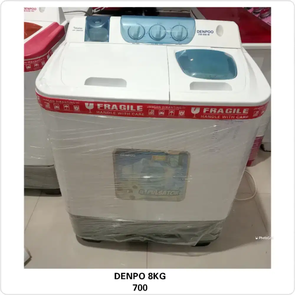 Mesin cuci 2 tabung Denpo 8kg