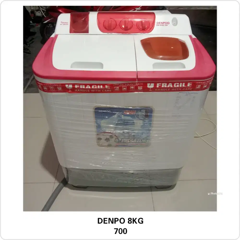 Mesin cuci 2 tabung Denpo 8kg