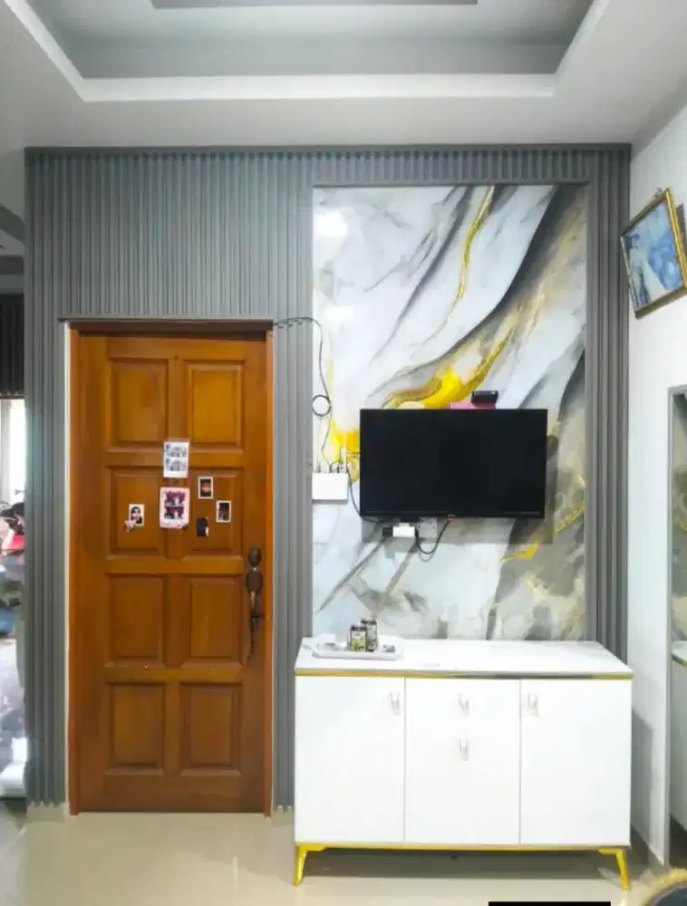 Dekorasi Dinding Ruangan Menggunakan Wpc PanelKombinasi UVBoardMarble