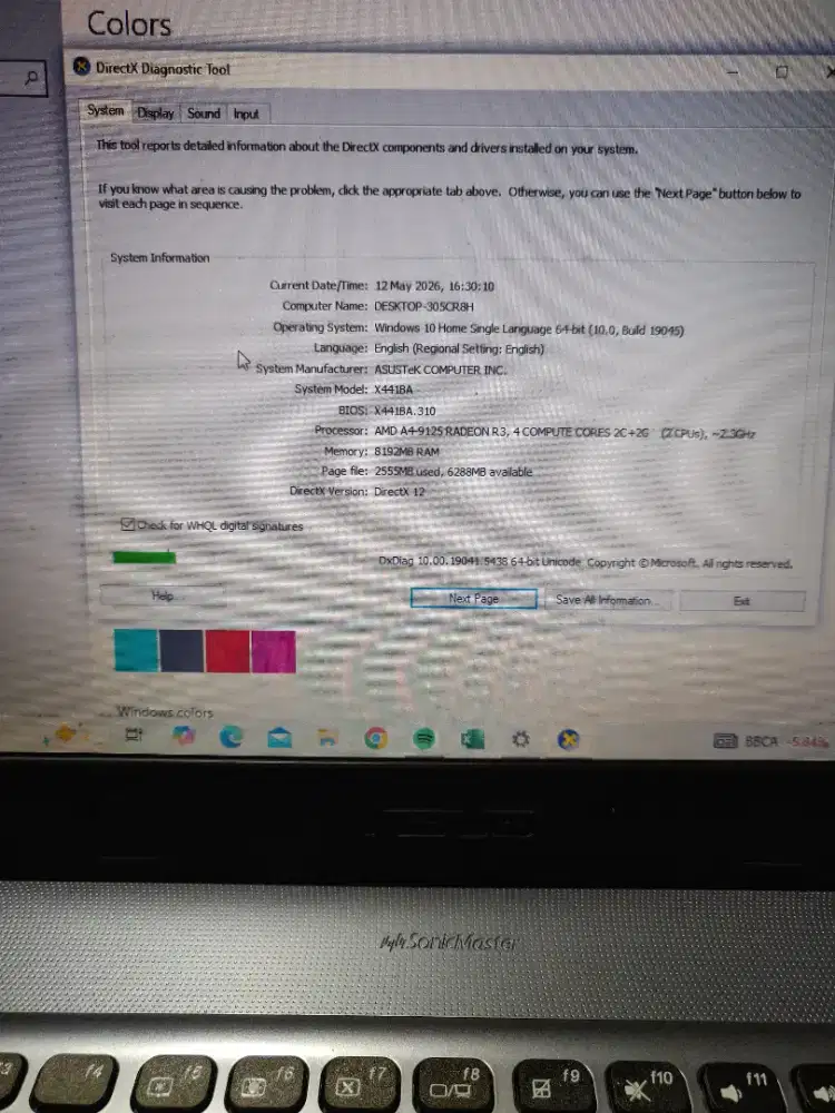 Asus AMD A4 ram 8/512ssd/1 tb hdd