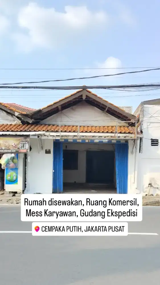 Disewakan rumah,Ruang usaha,Gudang,Kost bebas,Mess karyawan