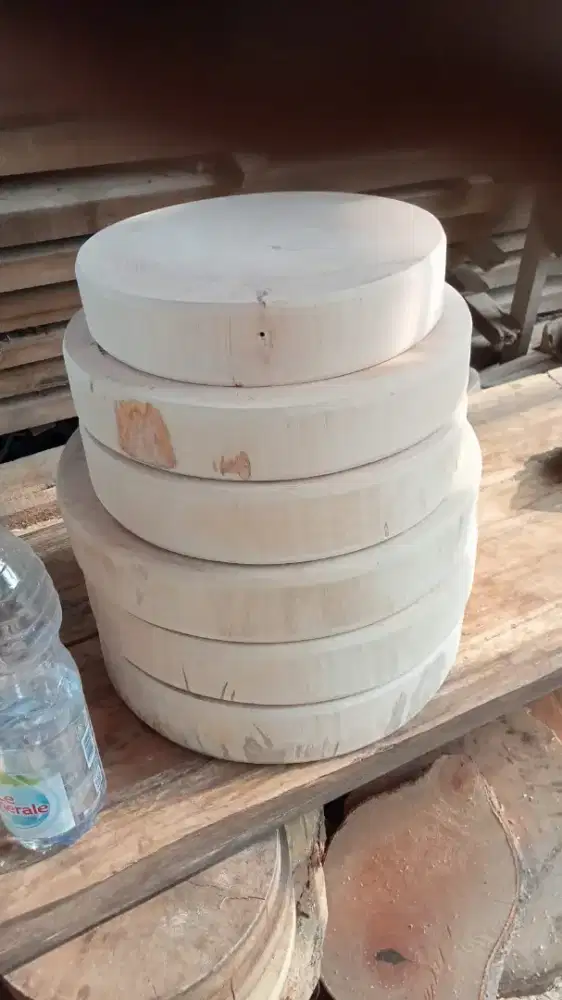 Talenan daging kayu bulat