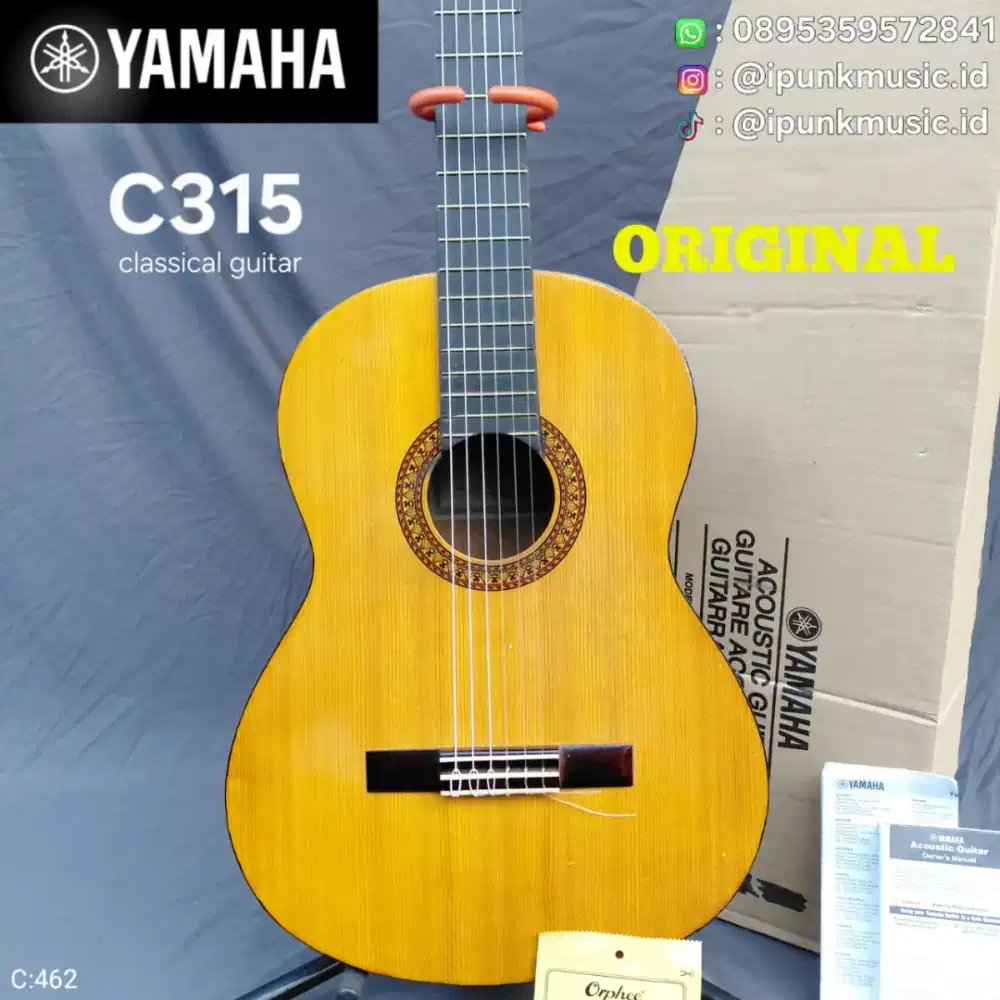 Yamaha C315 Original Gitar Klasik bonus Senar baru Nylon