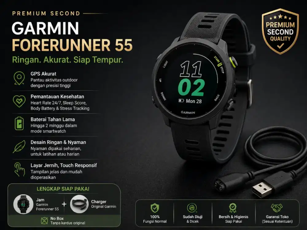 Jam Garmin Forerunner 55 Second
