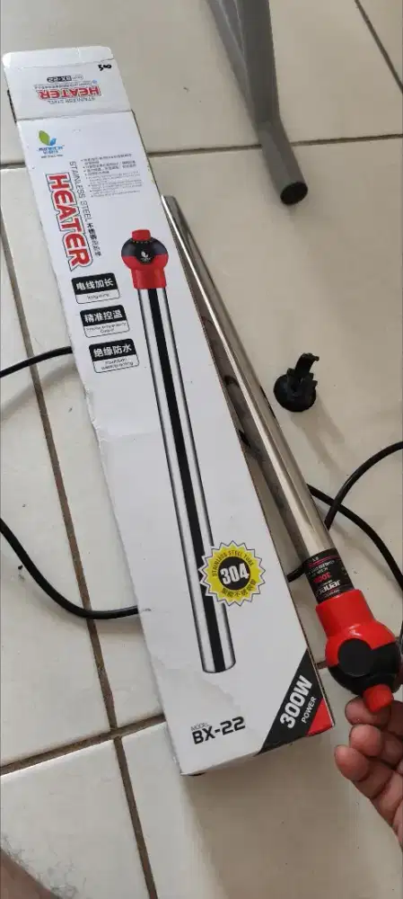 Water heater aquarium stainless pemanas air akuarium