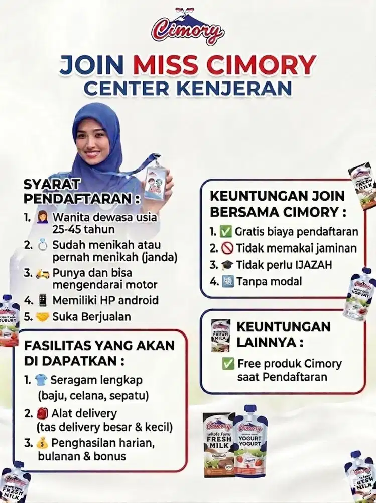 Ayo Bergabung Bersama Miss Cimory Area Kenjeran