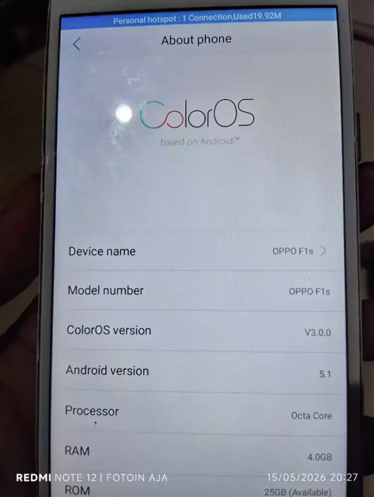 Oppo f1s Ram 4/32