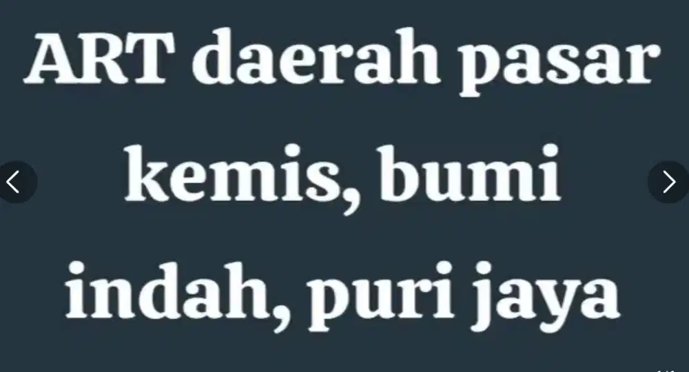 Cari ART daerah Pasar Kemis, Bumi Indah, Puri Jaya