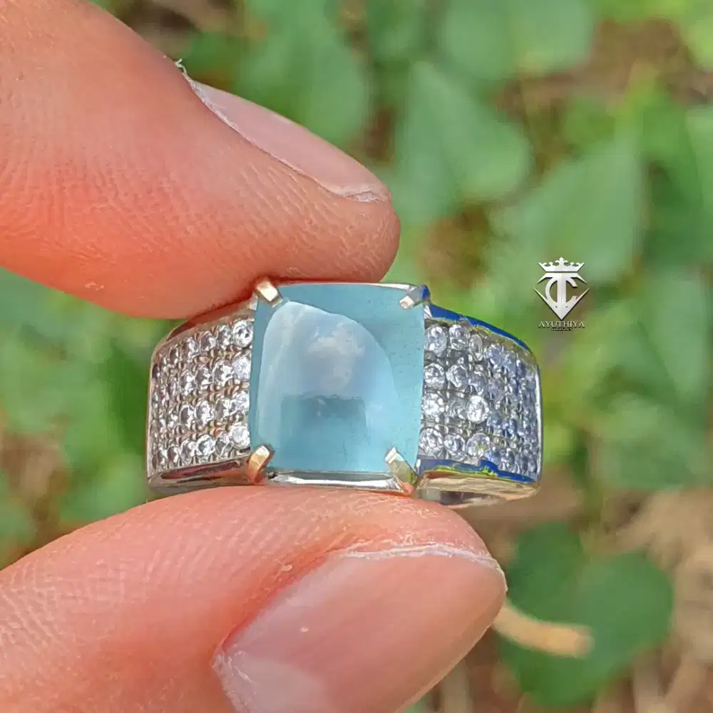 Batu Permata Natural Santa Maria Blue Aquamarine 4.68 Ct NTE CGL Memo