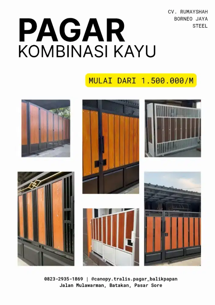 Bikin Tampilan Rumah Jadi Mewah & Elegan dengan Pagar Kombinasi Kayu!
