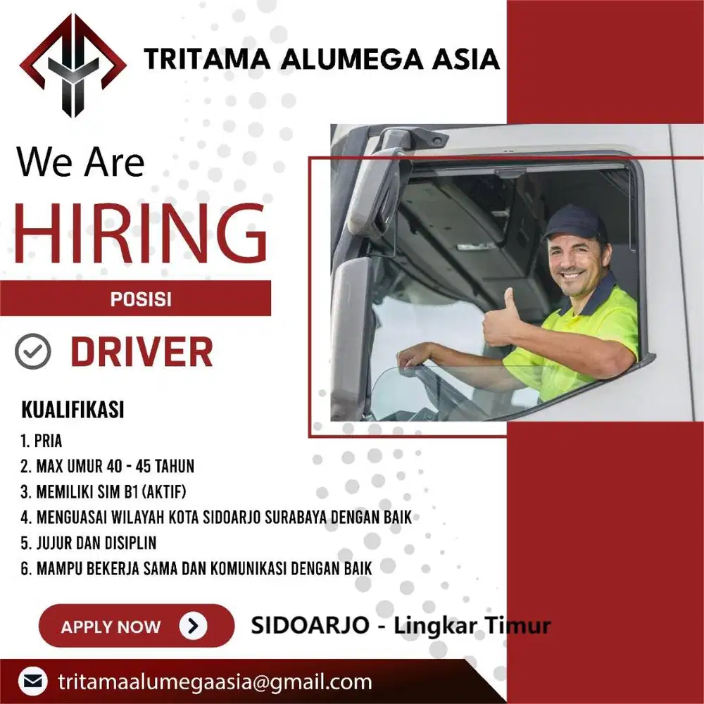 Lowongan kerja untuk Supir