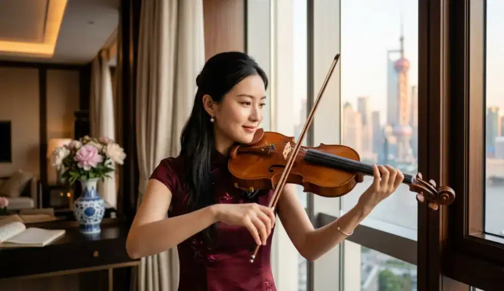 Guru biola dan guru piano wanita