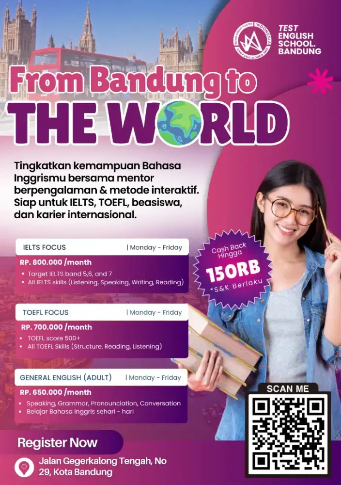 Private bahasa inggris online/offline