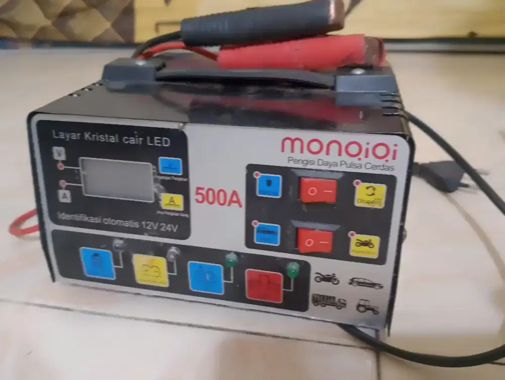 Charger Aki Pintar Monqiqi 500A 12V/24V Bekas Normal