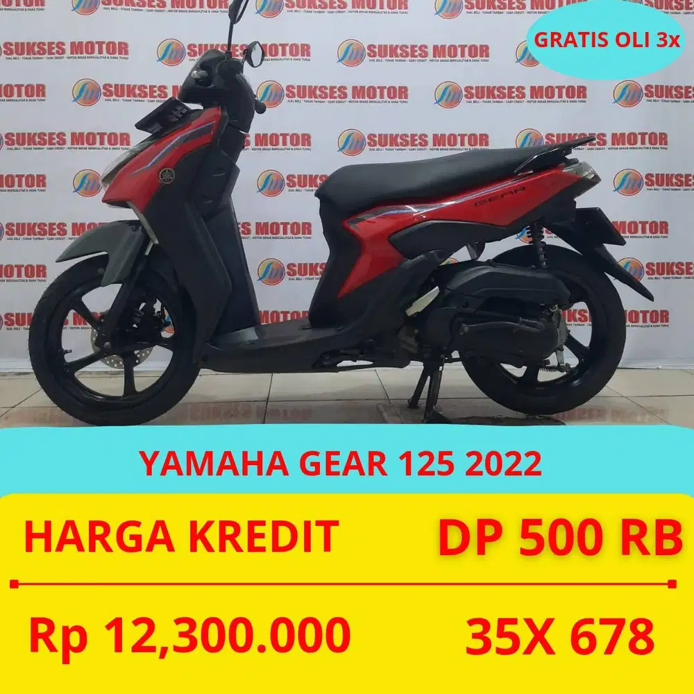 PROMO SUKSES MOTOR YAMAHA GEAR 125 2022 DP MURAH 500 RIBU GUYS