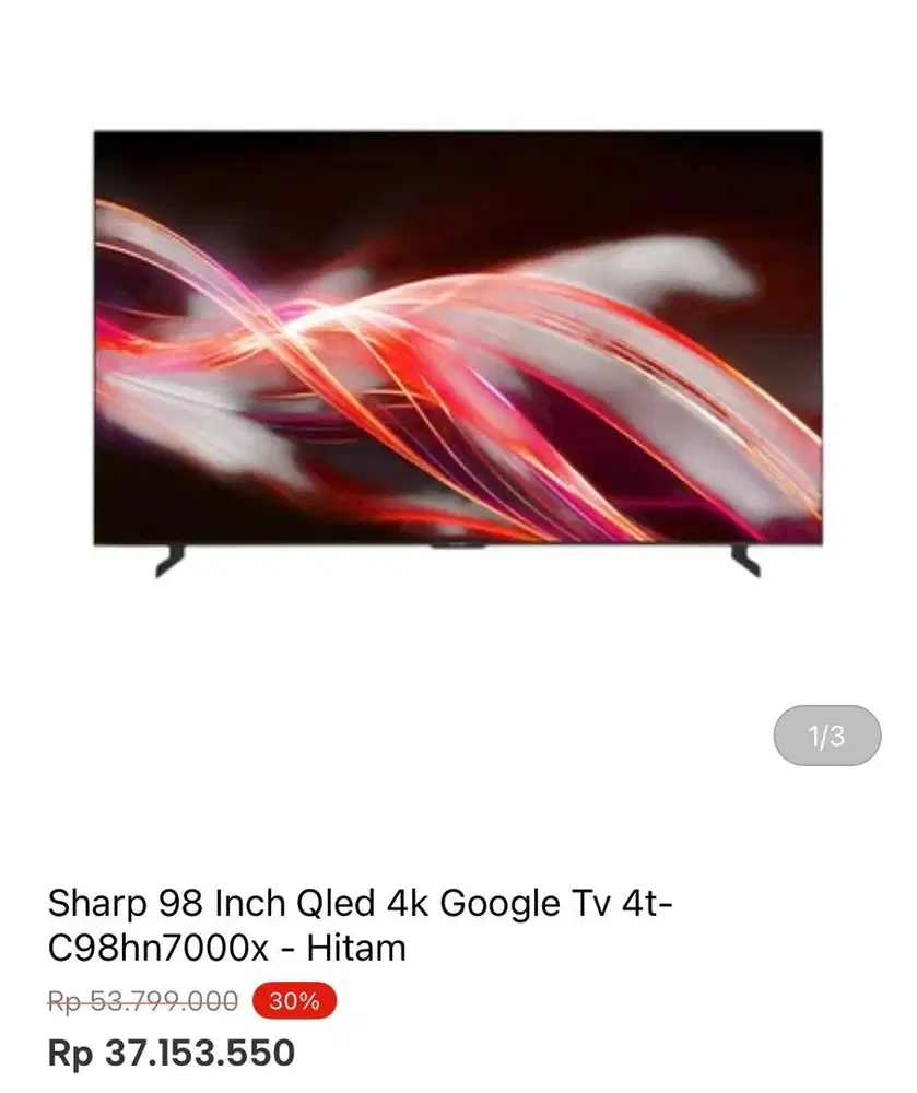SHARP GOOGLE TV QLED 98inci