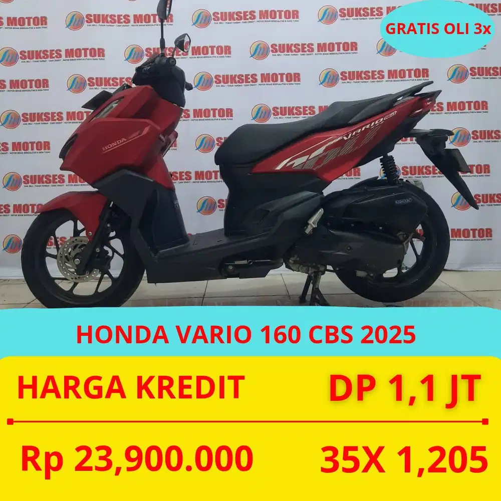 PROMO SUKSES MOTOR HONDA VARIO 160 CBS 2025 DP MURAH 1,1 JUTA GUYS