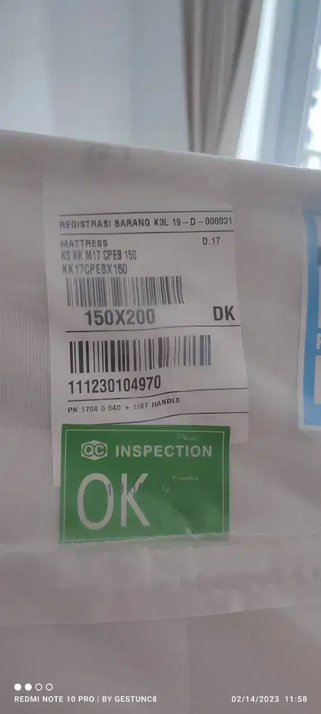 KINGKOIL kasur uk 160x200. BARU