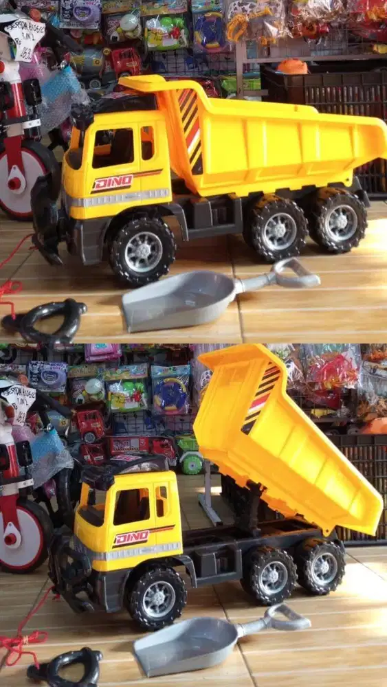 mainan anak truk dumpp jumping jumboo naik