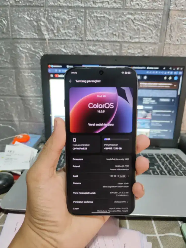 Oppo find x8 12/256gb lengkap ex resmi