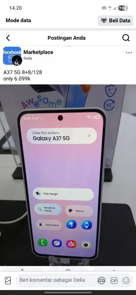 samsung A37 8/256