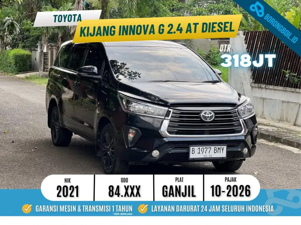 TERMURAHH Toyota Kijang Innova G 2.4 AT Diesel 2021 Hitam