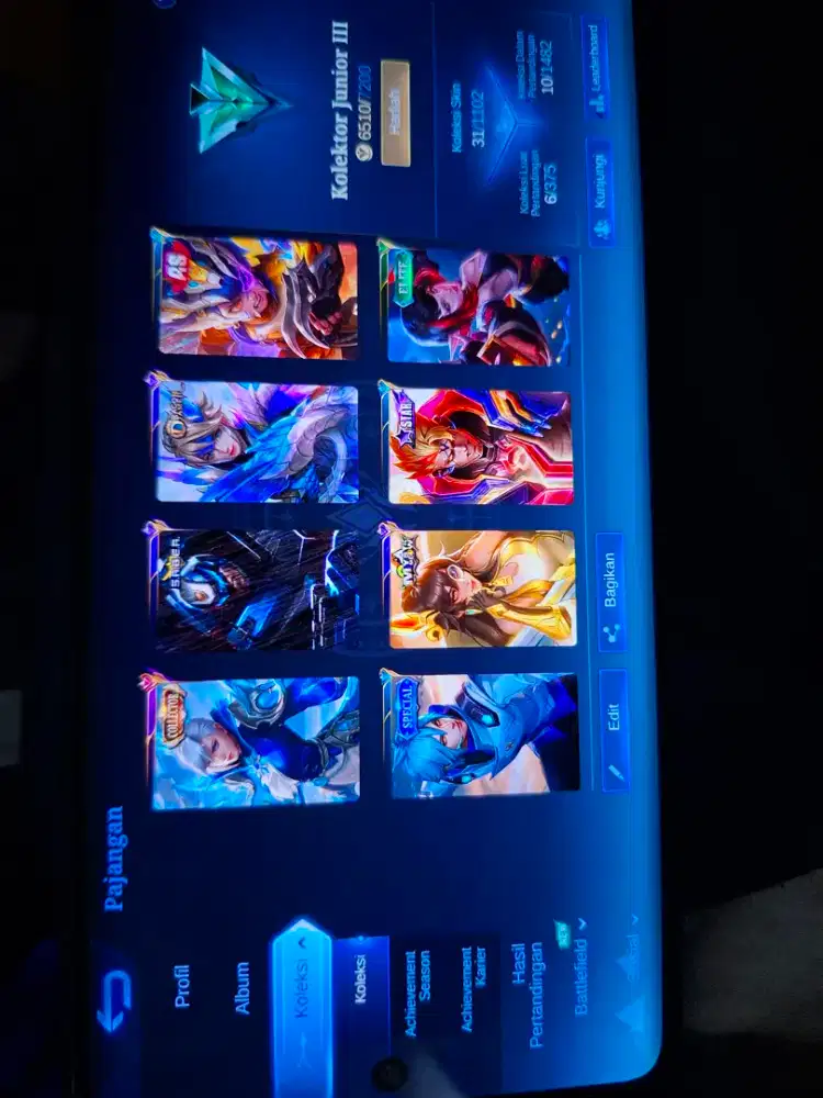 Akun mobile legends silvana collector