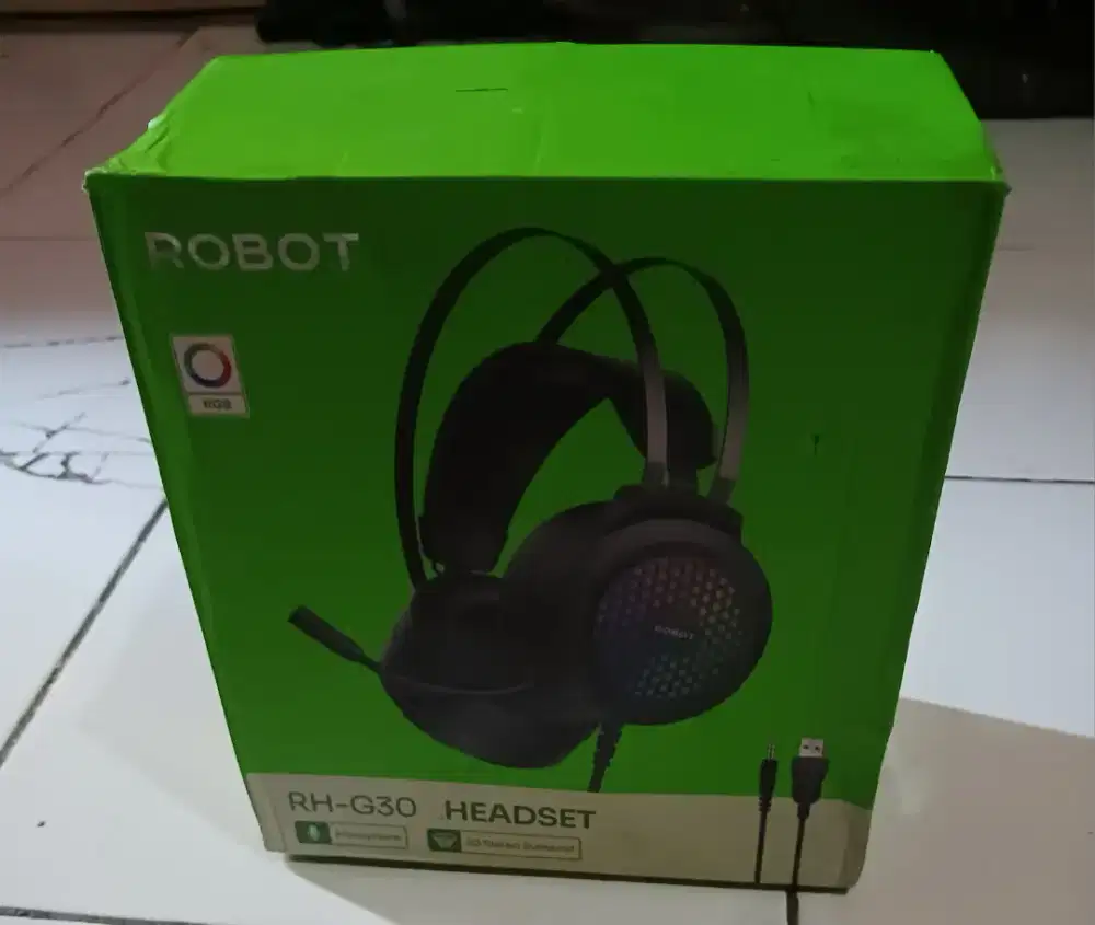 Headset Robot RH G30 rgb untuk laptop atau pc