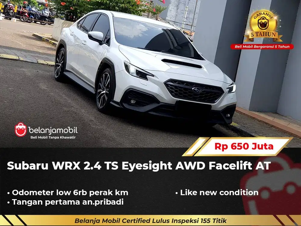 [ LOW KM 6RB ] Subaru WRX 2.4 TS Eyesight AWD AT Putih 2024/2025