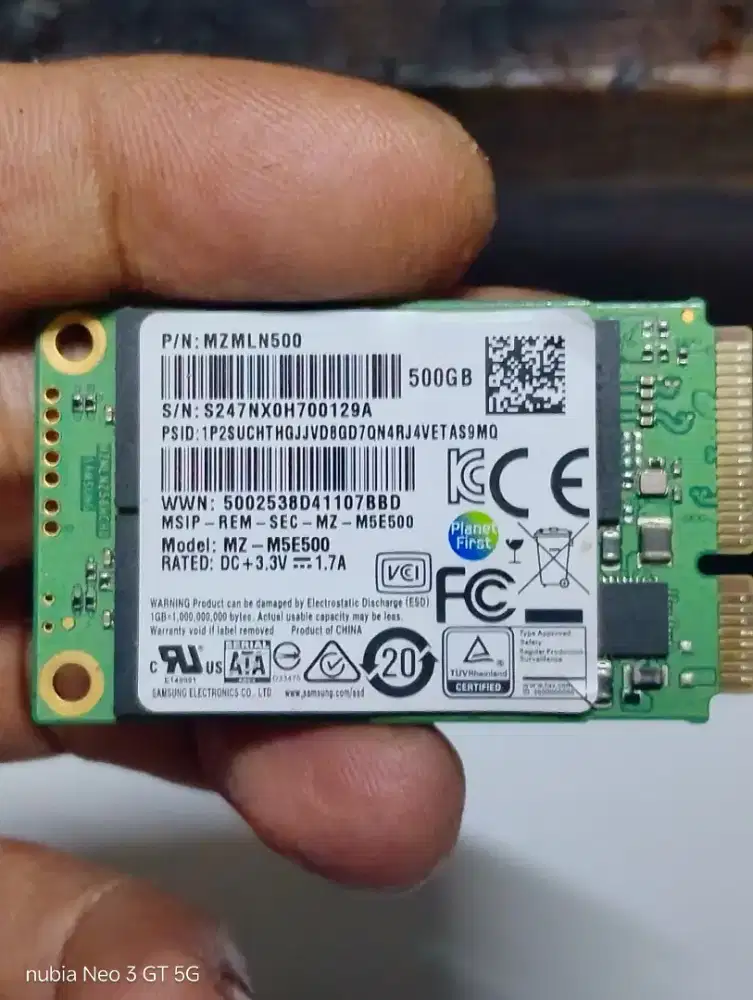SAMSUNG SSD 850 EVO mSATA 512GB