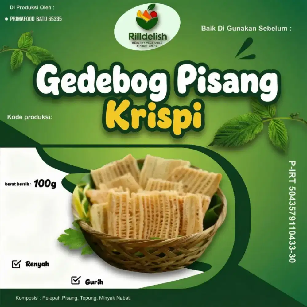 Unik‼️Keripik Gedebog Pisang Premium Rilldelish