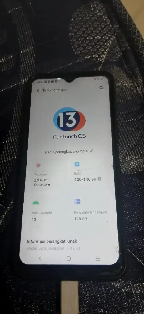 Vivo y21s ram 4+1GB total 5 GB