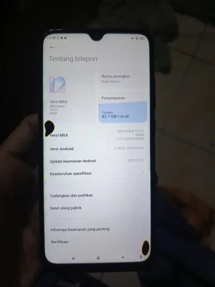 Redmi not 8 6/128 Batangan