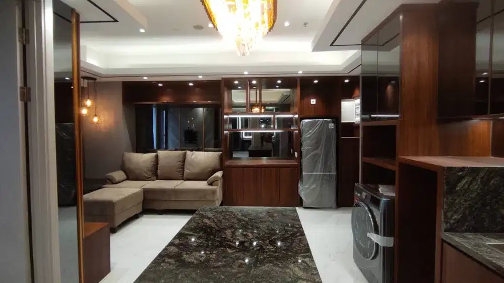 SEWA APARTEMEN LAVIZ MANSION 2BR LENGKAP SIAP HUNI LANGSUNG