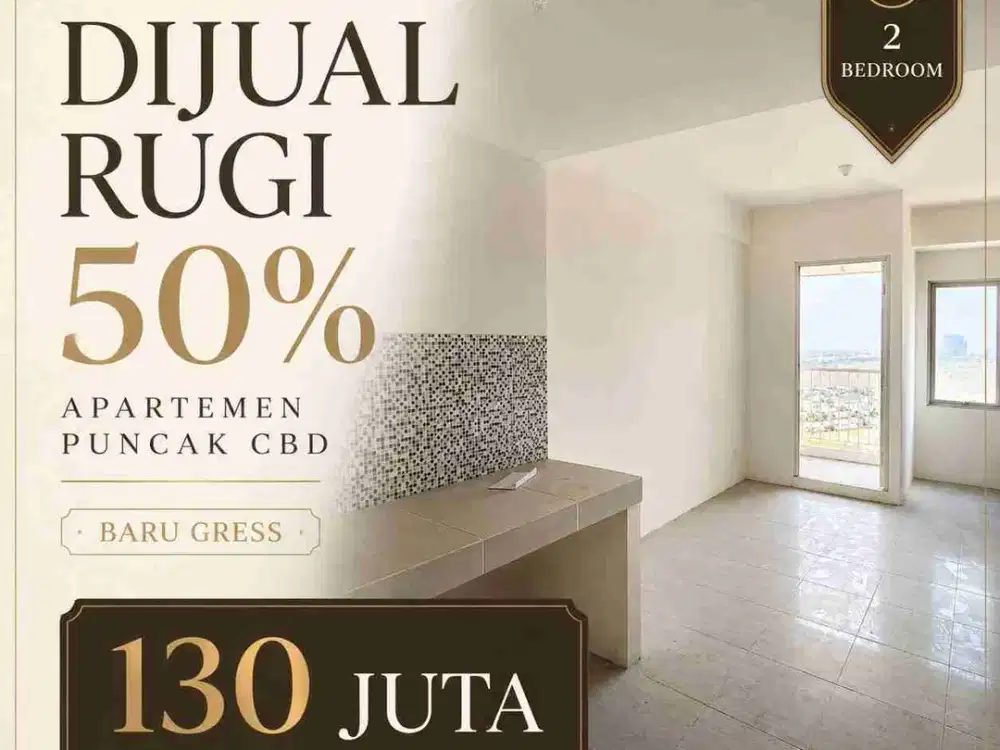 View Tol‼️Dijual Apartemen Puncak CBD 2 BR Termurah
