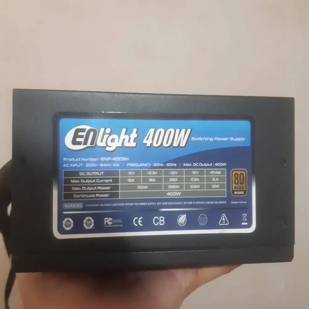 PSU ENLIGHT 400W 80+ BRONZE