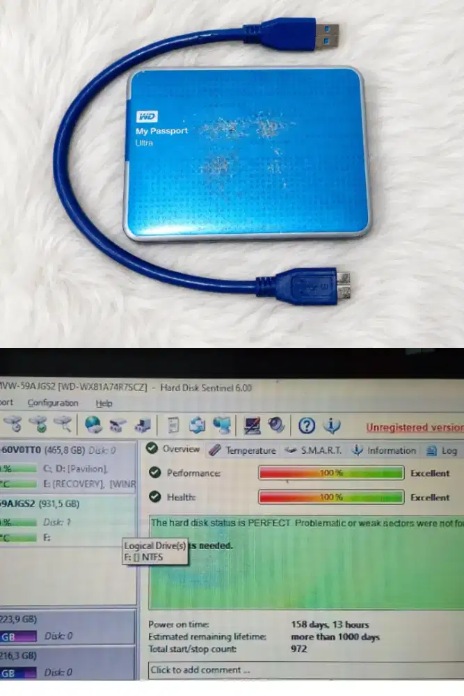 Hardisk 1 TB WD My Passport Ultra