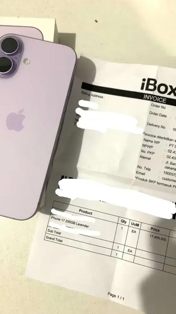 ip 17 baru ,belum pernah di pakai garansi 1 tahun