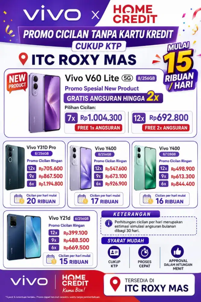 Credit Cukup KTP & Hp Pribadi
