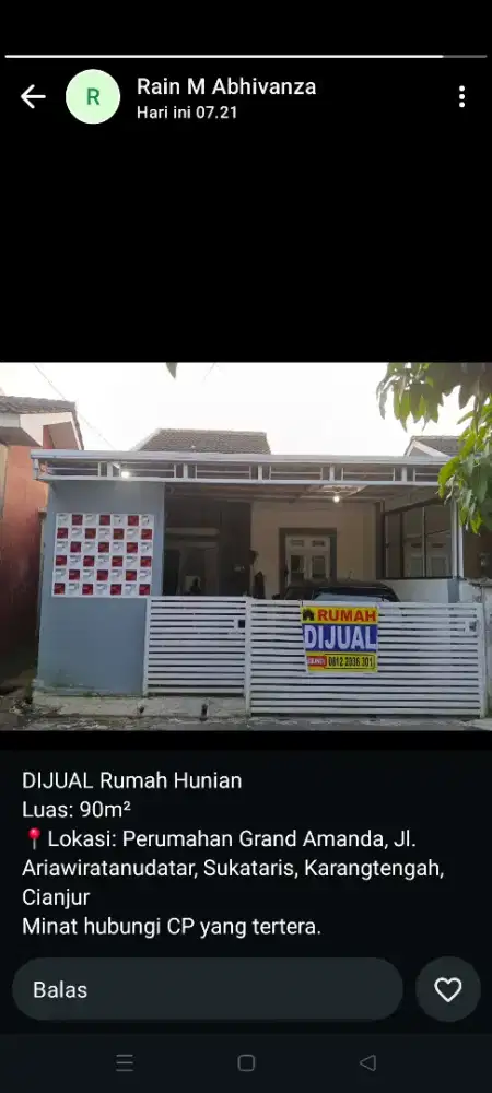 Rumah Grand Amanda Sukataris Karangtengah Cianjur