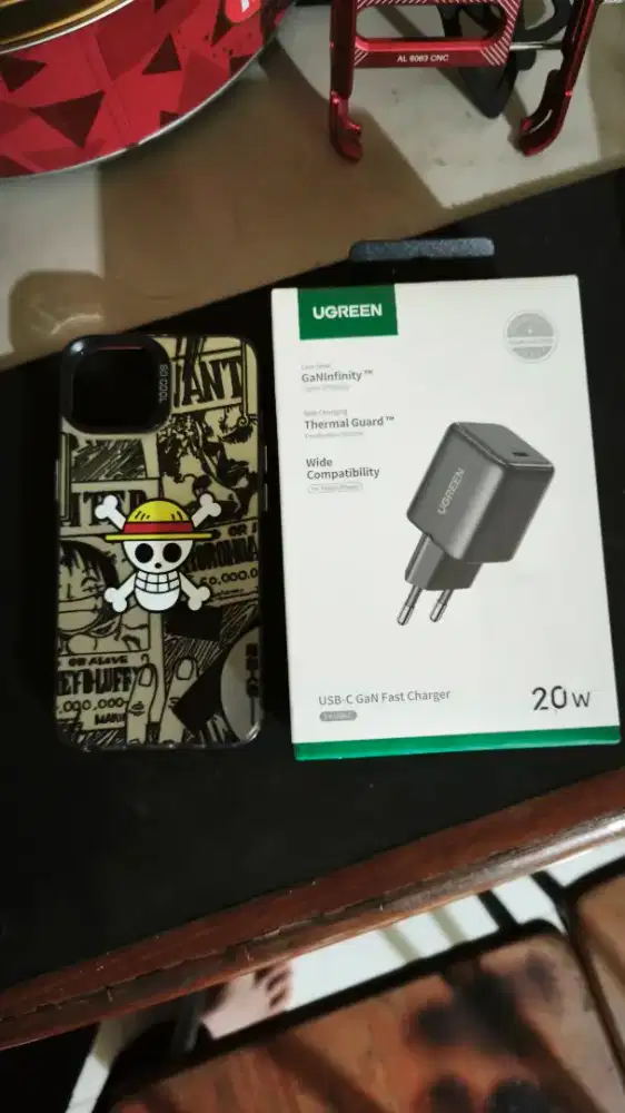 Kepala charger ugreen + case ip 13 premium