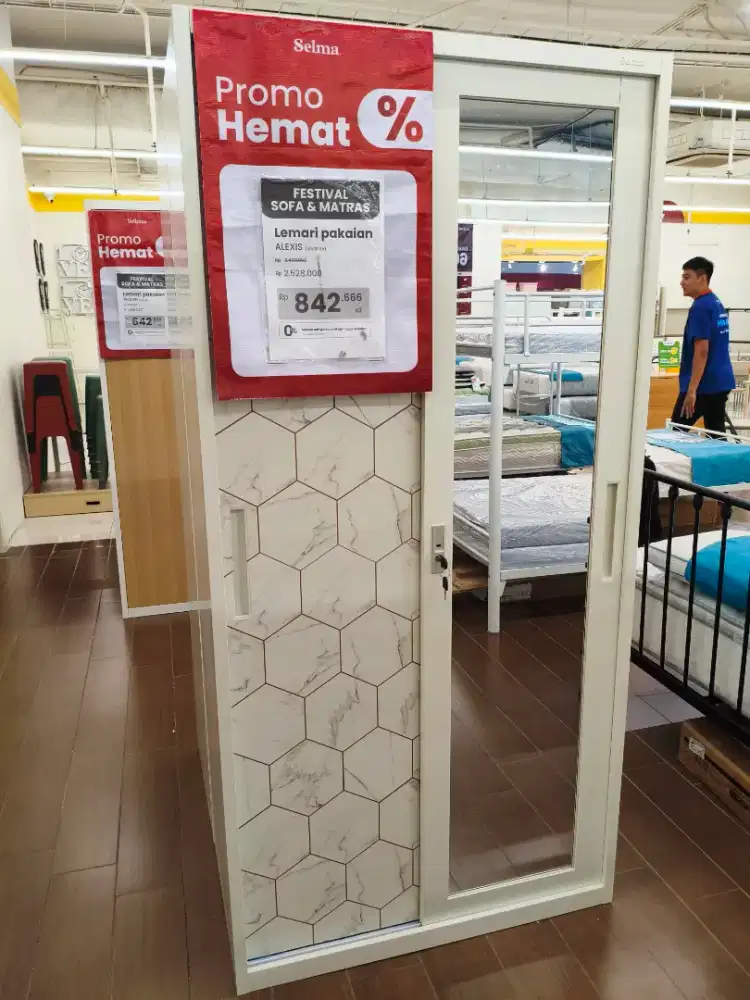 SELMA ALEXIS LEMARI PAKAIAN 2 PINTU GESER